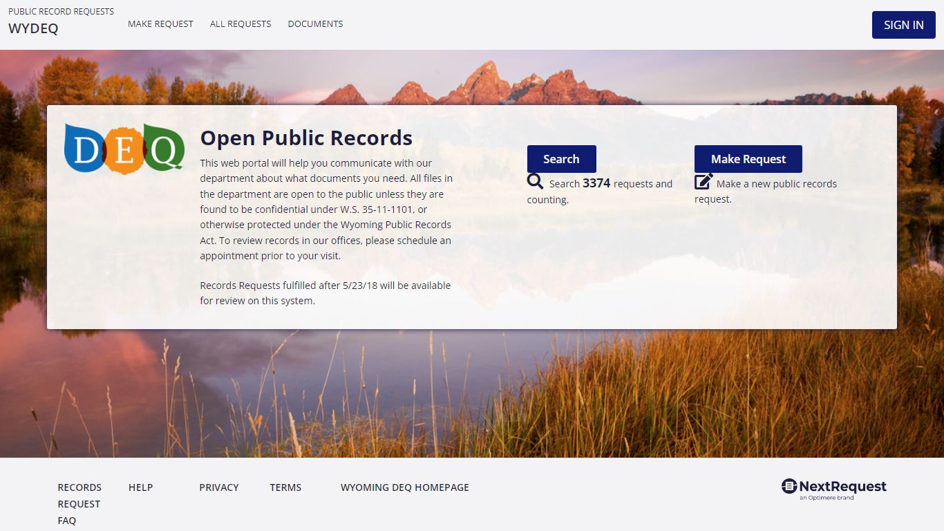 Open Public RecordsNextRequest - Modern FOIA & Public ...